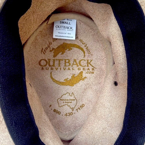 OUTBACK SURVIVAL GEAR DISTRESSED  BONE LEATHER COWBOY HAT - S - NWT ! 🤠 - Picture 9 of 9